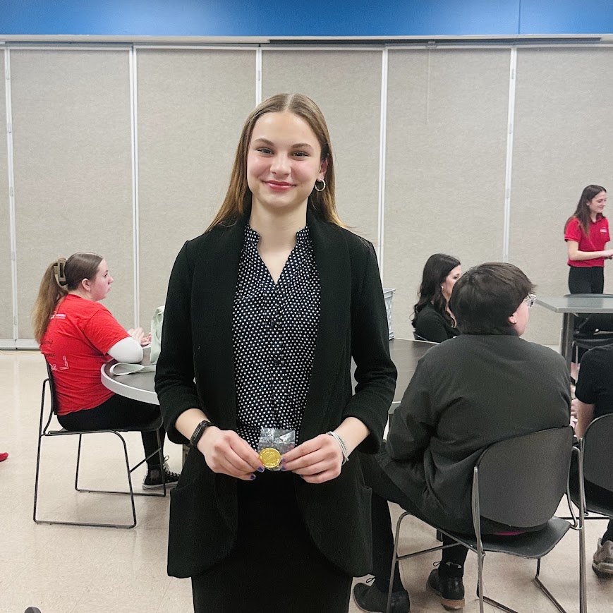 Grace Murdock with gold Medal