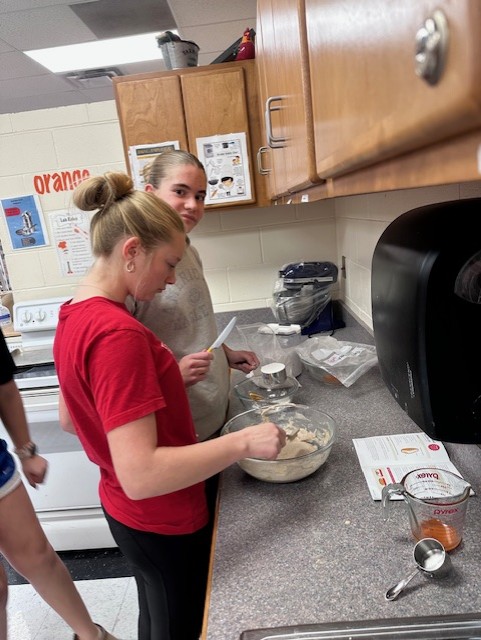 Students Mixing Dough